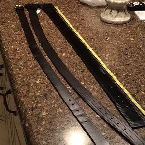 Black leather belts